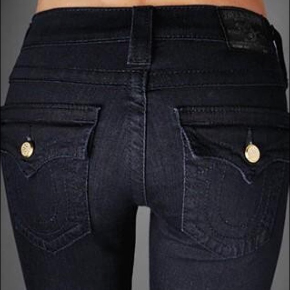 True Religion petite boot cut Swarovski crystal